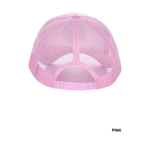 Pink Smiley Baseball Hat - Picture 2 of 2